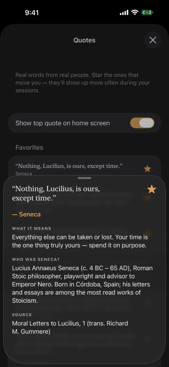 Une fiche citation dans Tenki : Nothing, Lucilius, is ours, except time. Seneca. Avec sa signification, quelques mots sur Sénèque et la source.